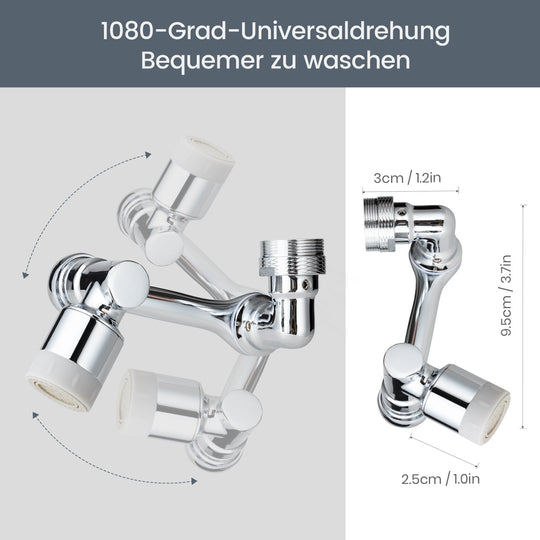 TwistTap™ - 1080-degree rotatable extension tap