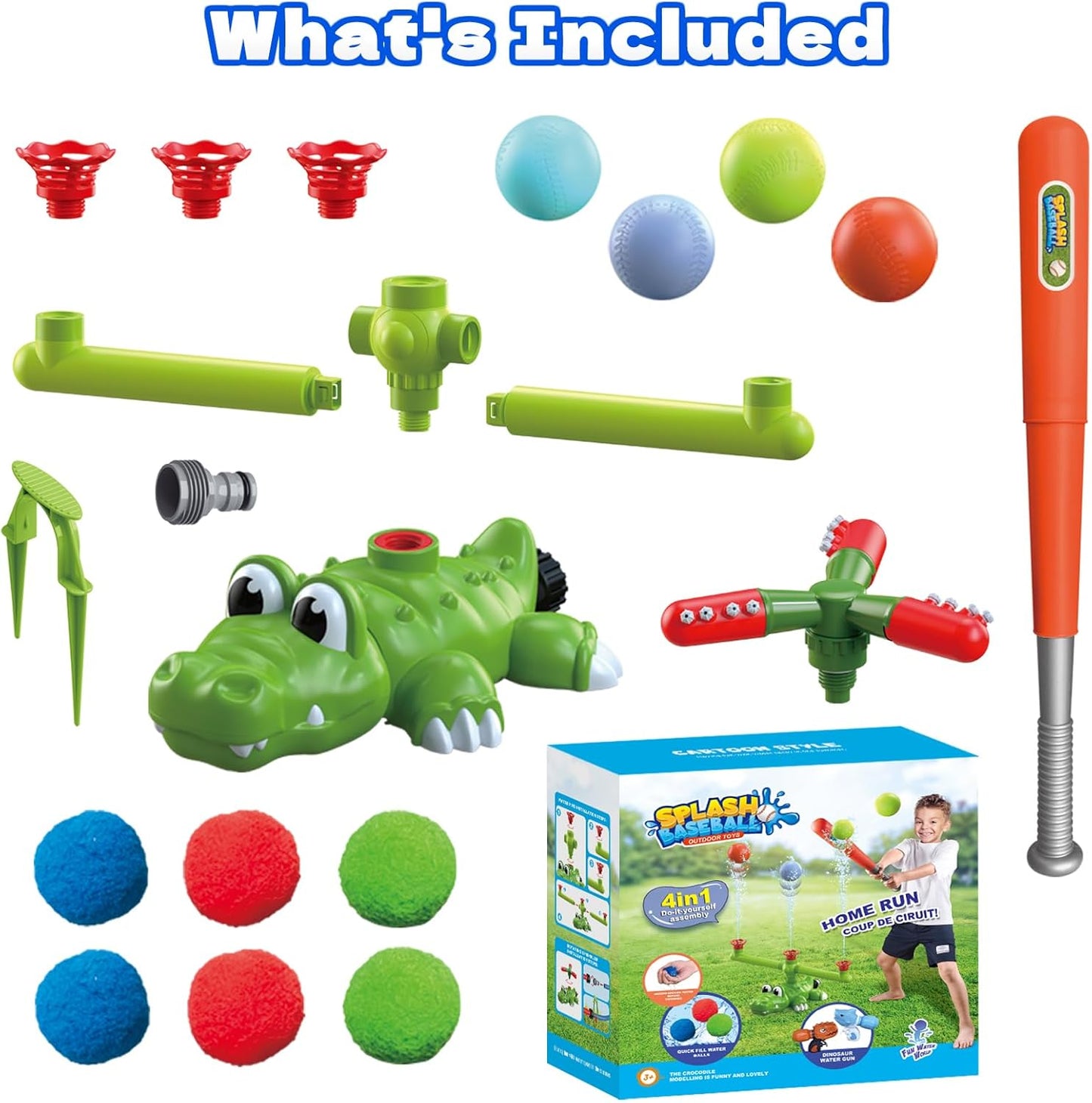 🔥HOT SALE 49% OFF🔥4-in-1 children’s water play set, ideal for boys and girls aged 3–8 to play outdoors in the garden