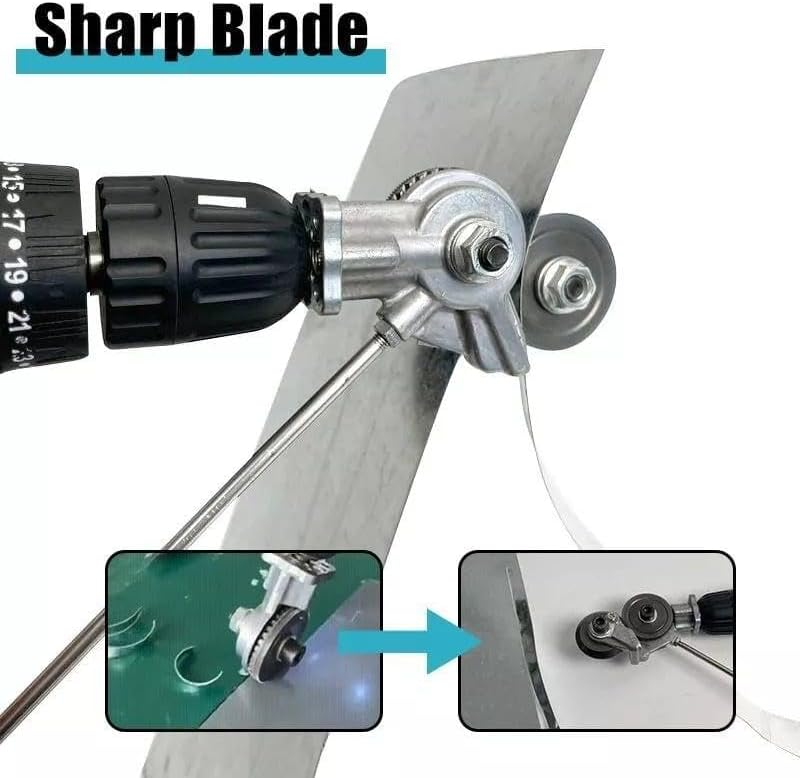 ⚙️Electric Drill Metal Cutter Attachment – Metal Gear, Precise, Lightweight, Safe