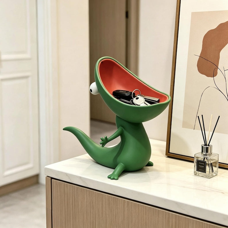 🔥HOT SALE 49% OFF 🔥 Cute big-mouthed lizard soap dish, fun resin/3D-printed lizard sink stand