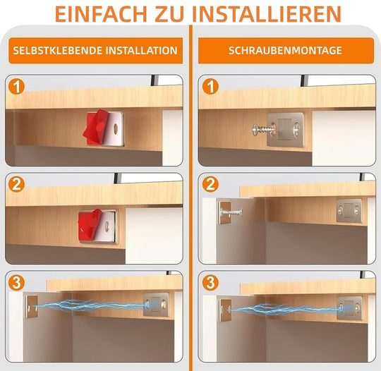 InvisiLock™ | Ultra-thin invisible cabinet door magnets (set of 4)