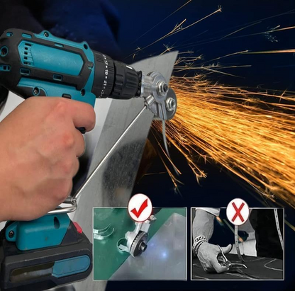 ⚙️Electric Drill Metal Cutter Attachment – Metal Gear, Precise, Lightweight, Safe