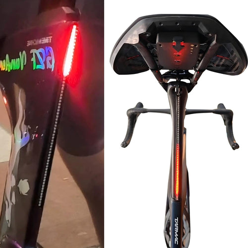 🚴 RGB Flowing Tail Light for Bikes – Colorful Night Riding Safety Light 🌙⚡