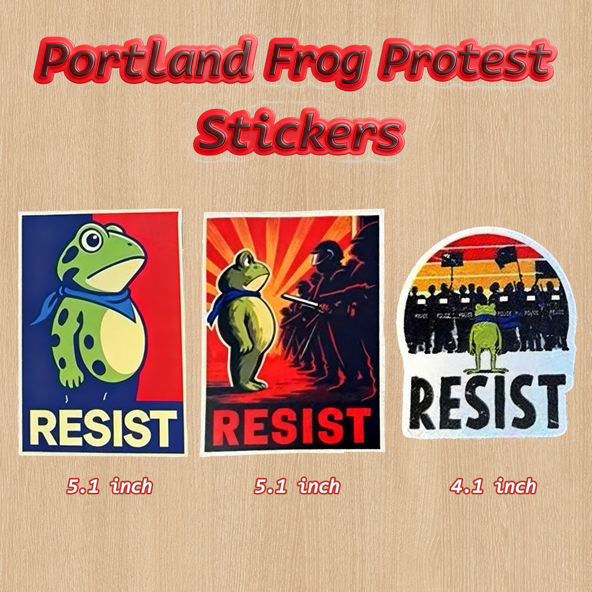 Portland Frog Protest Stickers – AltaMoroShop