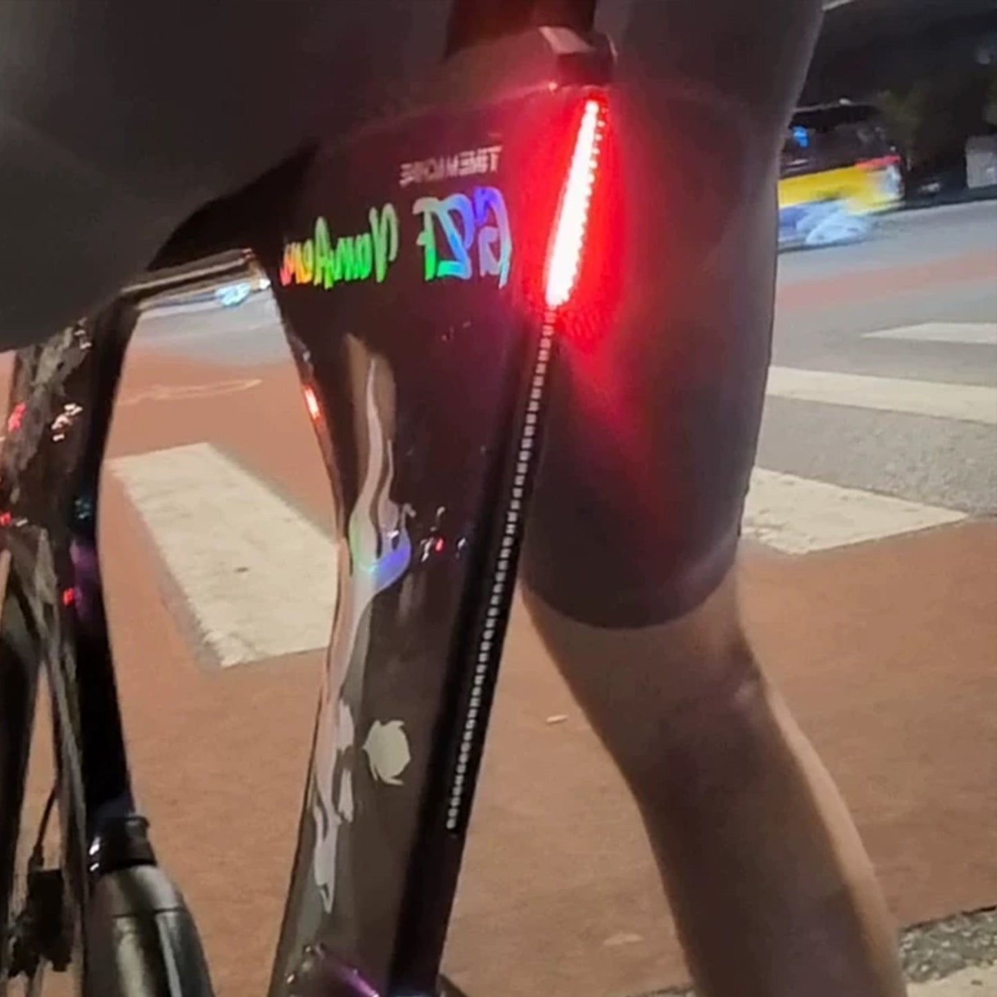 🚴 RGB Flowing Tail Light for Bikes – Colorful Night Riding Safety Light 🌙⚡