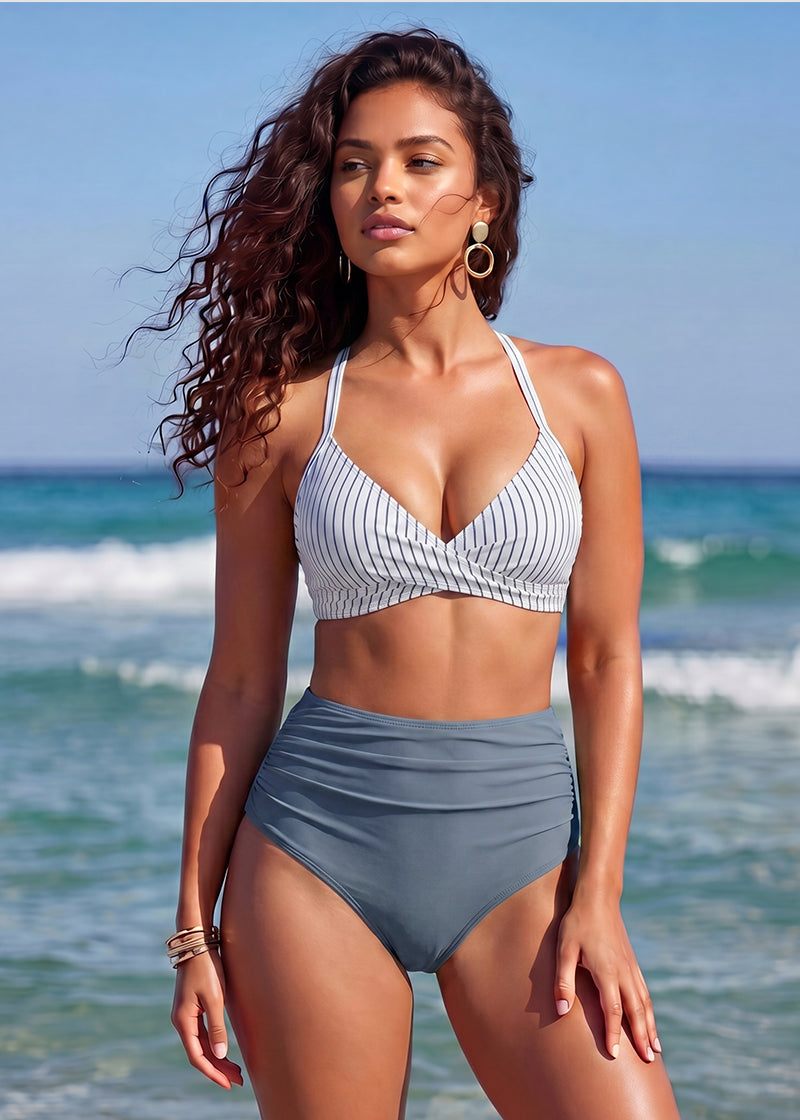 🔥HOT SALE 49% OFF 🔥High-Waisted Tummy Control Mesh Bikini Set
