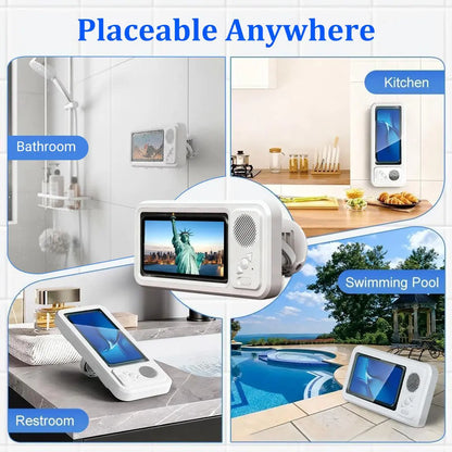 🔥HOT SALE 49% OFF 🔥Waterproof Bluetooth speaker phone case – wall-mounted phone holder, suitable for any mobile phone