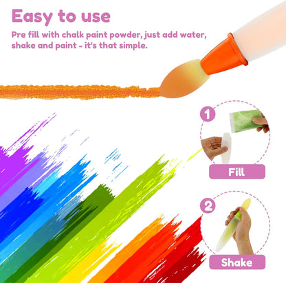 🌈Sidewalk Chalk Paint Brush Set – Just Add Water & Create Instantly!