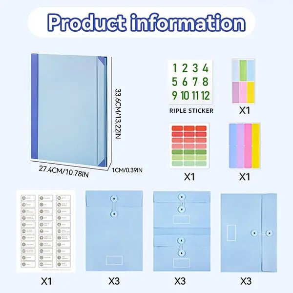 Last Day 49% OFF🔥Accordion File Organizer Manila Pocket Document Folder