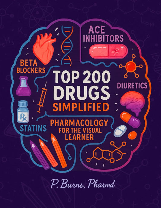 🔥HOT SALE 49% OFF🔥 Top 200 Drugs Simplified: Pharmacology Coloring Book