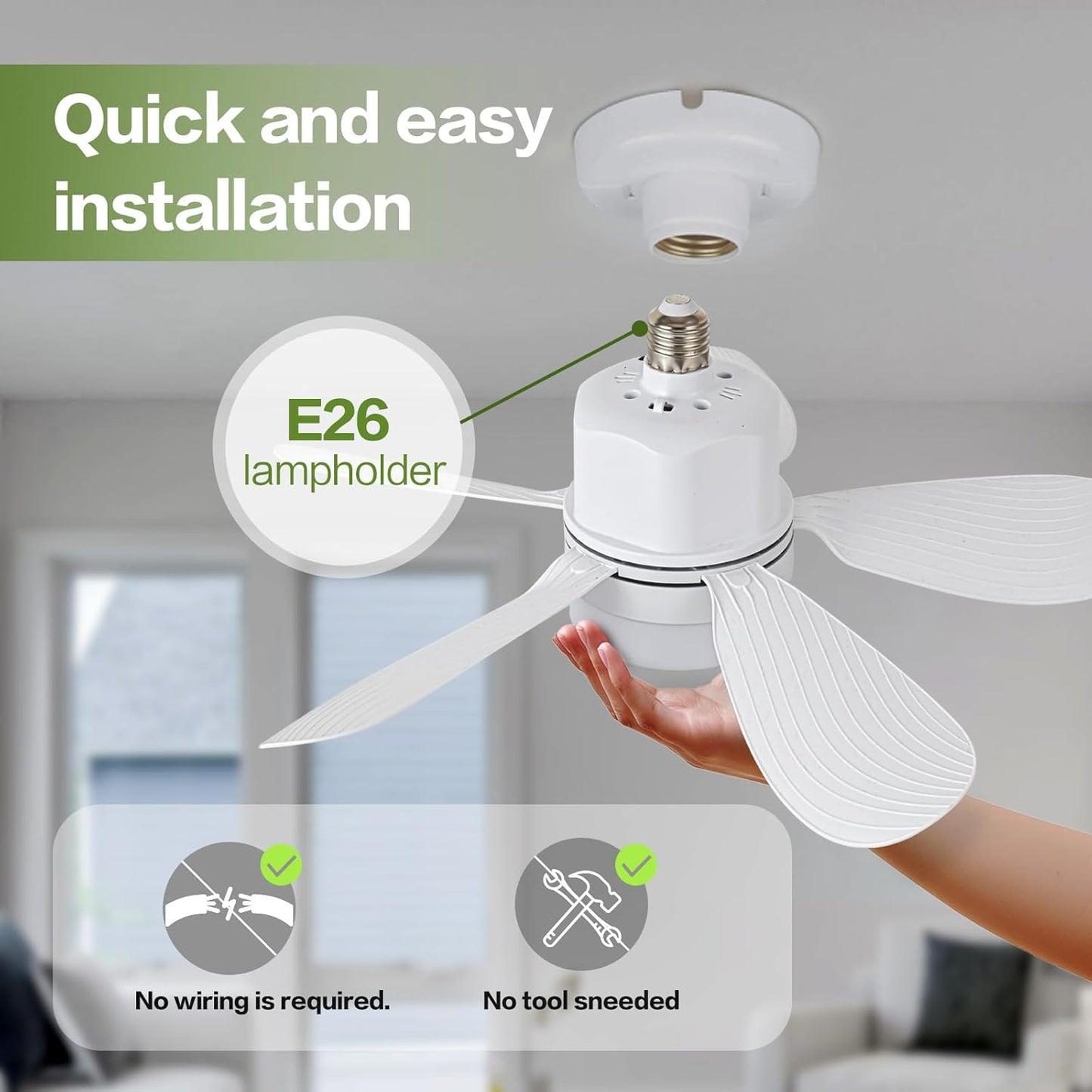 🔥HOT SALE 49% OFF AND FREESHIPPING 🔥2-in-1 Socket Fan Light with Remote Control