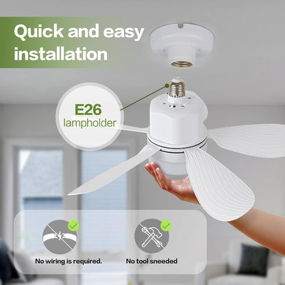 🔥HOT SALE 49% OFF AND FREESHIPPING 🔥2-in-1 Socket Fan Light with Remote Control