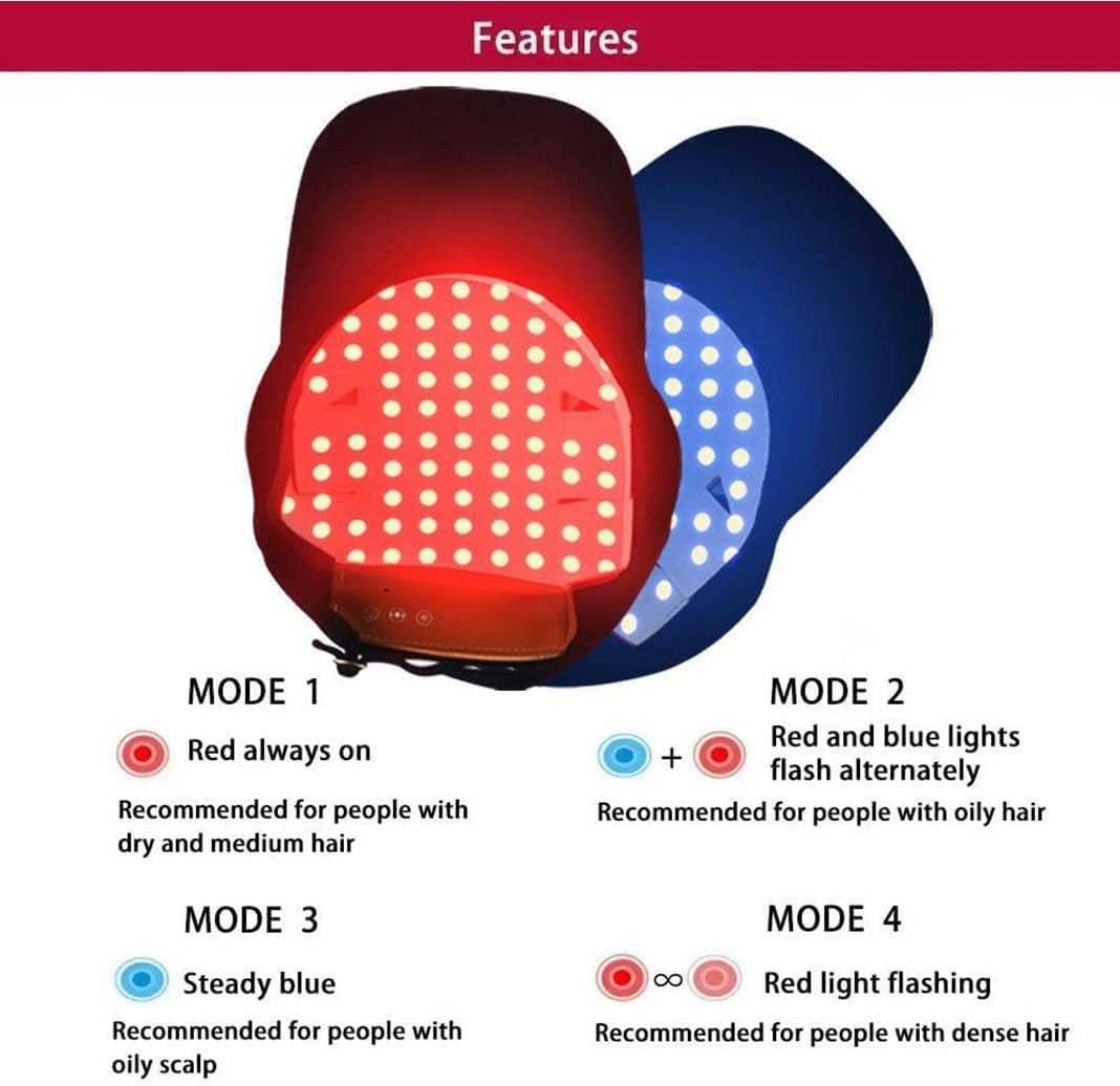 🔥HOT SALE 49% OFF🔥Red light hair growth cap, 70 LED bulbs, scalp health light therapy cap