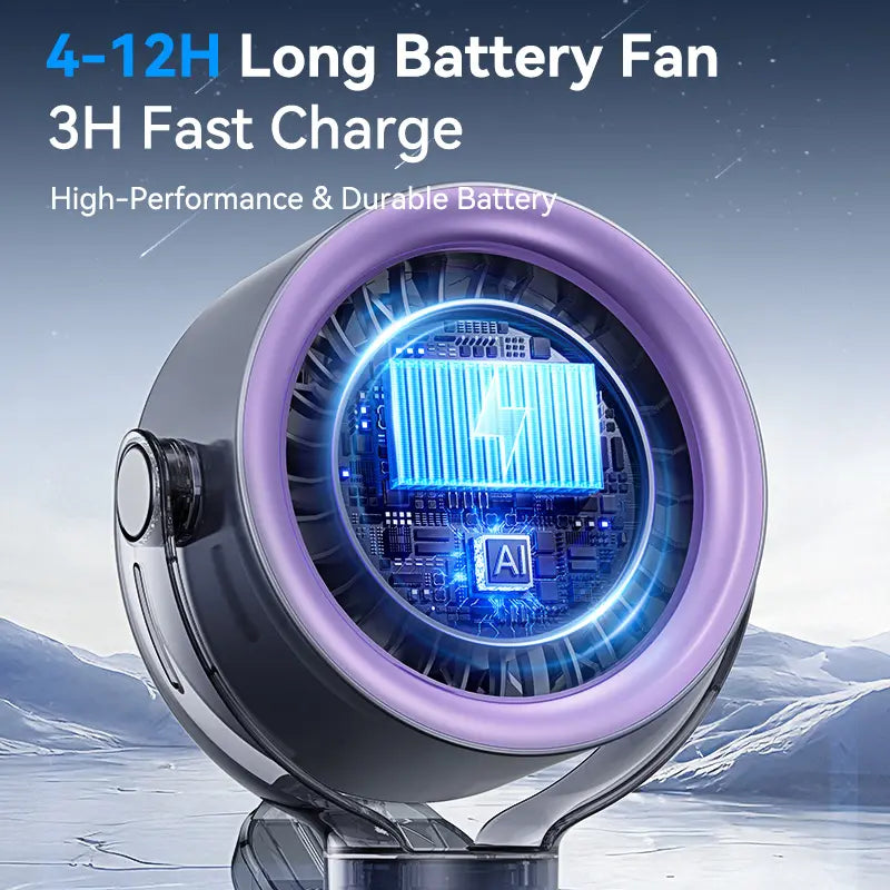 🔥HOT SALE 49% OFF 🔥Smart Portable Fan | Rechargeable Ice Cooling Technology