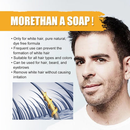 Premium Black Soap Bar Shampoo for Hair & Beard
