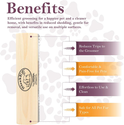 Original Deshedding Grooming Tool for Dogs, Cats & Horses  - Painlessly Remove 95% of Loose, USA Made