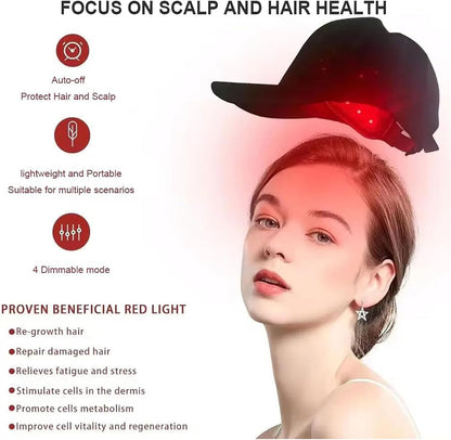 🔥HOT SALE 49% OFF🔥Red light hair growth cap, 70 LED bulbs, scalp health light therapy cap