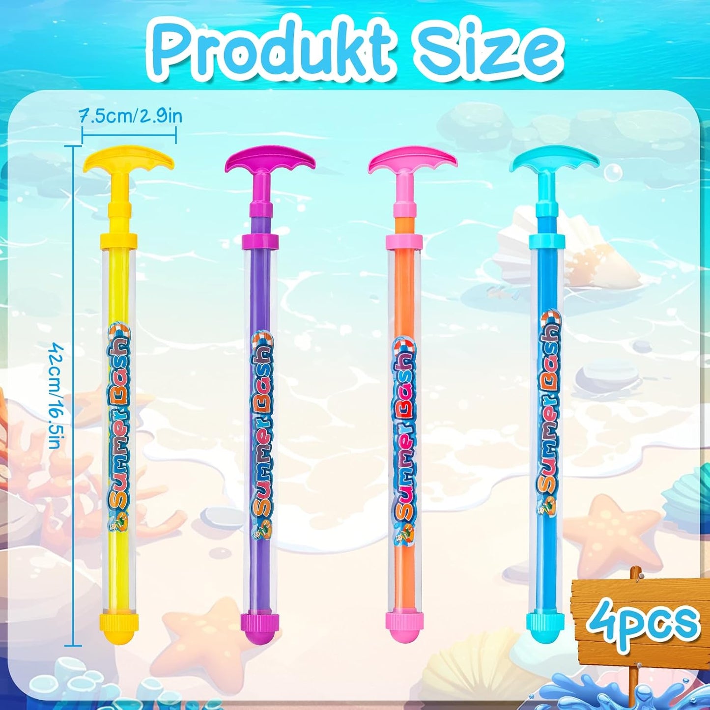 🔥HOT SALE 49% OFF 🔥 Set of 4 Firework Water Pistol Toys – Romantic Firework Water Pistols
