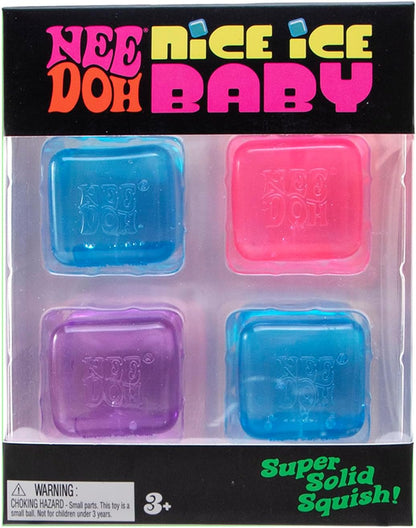🔥HOT SALE 49% OFF 🔥 Schylling NeeDoh Nice Ice Baby 4 Pack - Sensory Squeeze Toy - 1.5" in Diameter