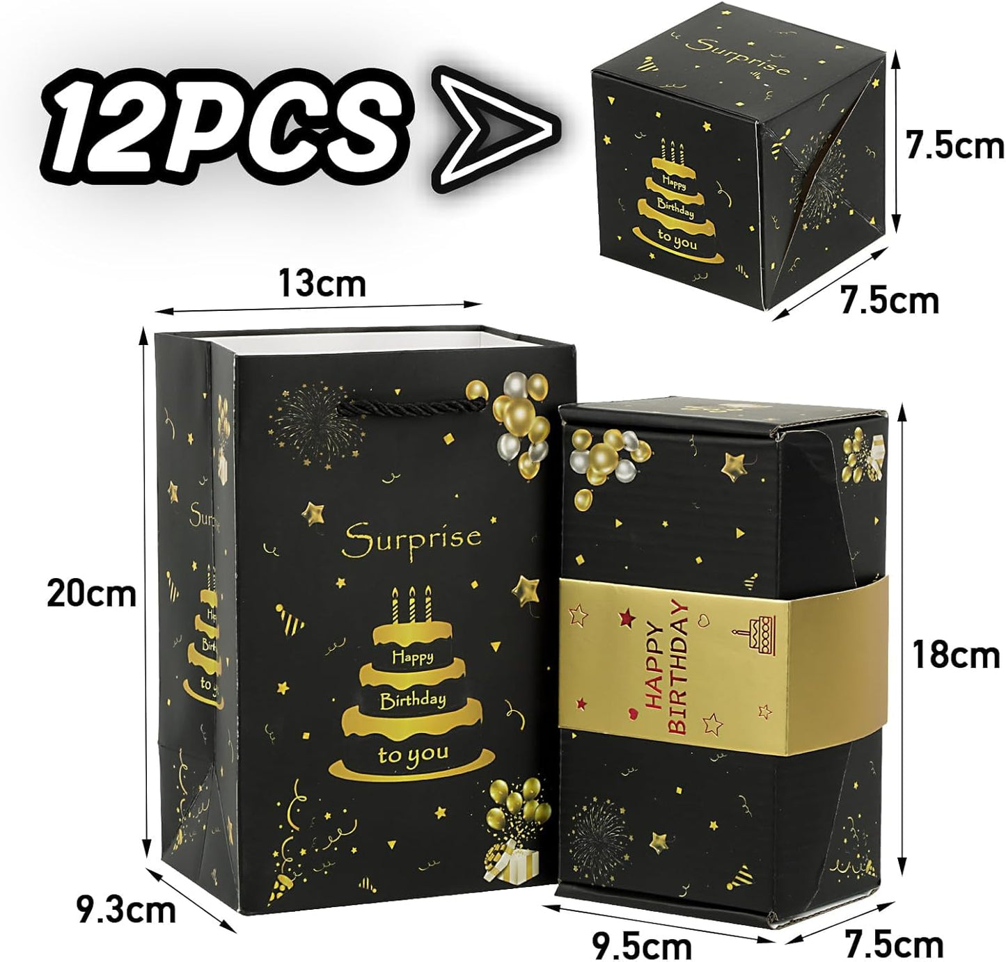 Birthday Surprise Money Explosion Box, Folding Pop up Money Gift Box