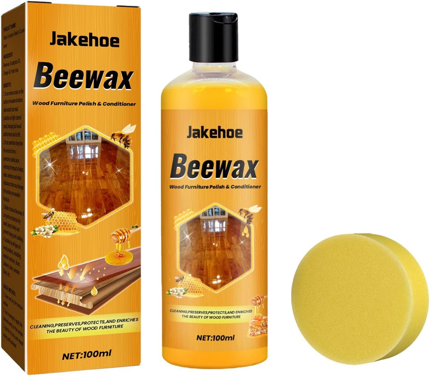 🐝 Bees Wax Cleaner Agent Natural Wood Polish & Conditioner