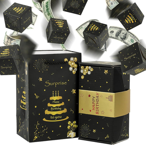 Birthday Surprise Money Explosion Box, Folding Pop up Money Gift Box