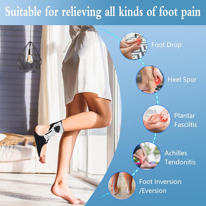 🔥HOT SALE 49% OFF 🔥 Drop Foot Brace Orthosis Foot Up Ankle Foot Orthosis Support with Inflatable Airbag for Sprains, Tendonitis, Sprained Ankle, Foot Training Equipment