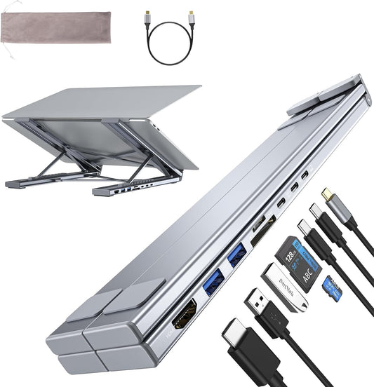 🔥HOT SALE 49% OFF🔥Universal 8-in-1 USB-C Hub & Laptop Stand