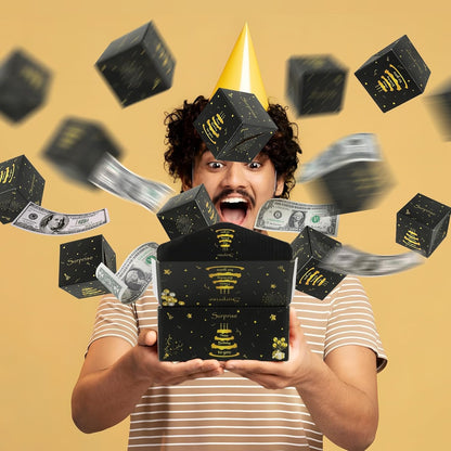 Birthday Surprise Money Explosion Box, Folding Pop up Money Gift Box