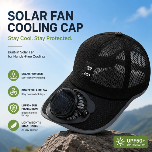 🔥HOT SALE 49% OFF 🔥 Breathable Solar USB Fan Hat