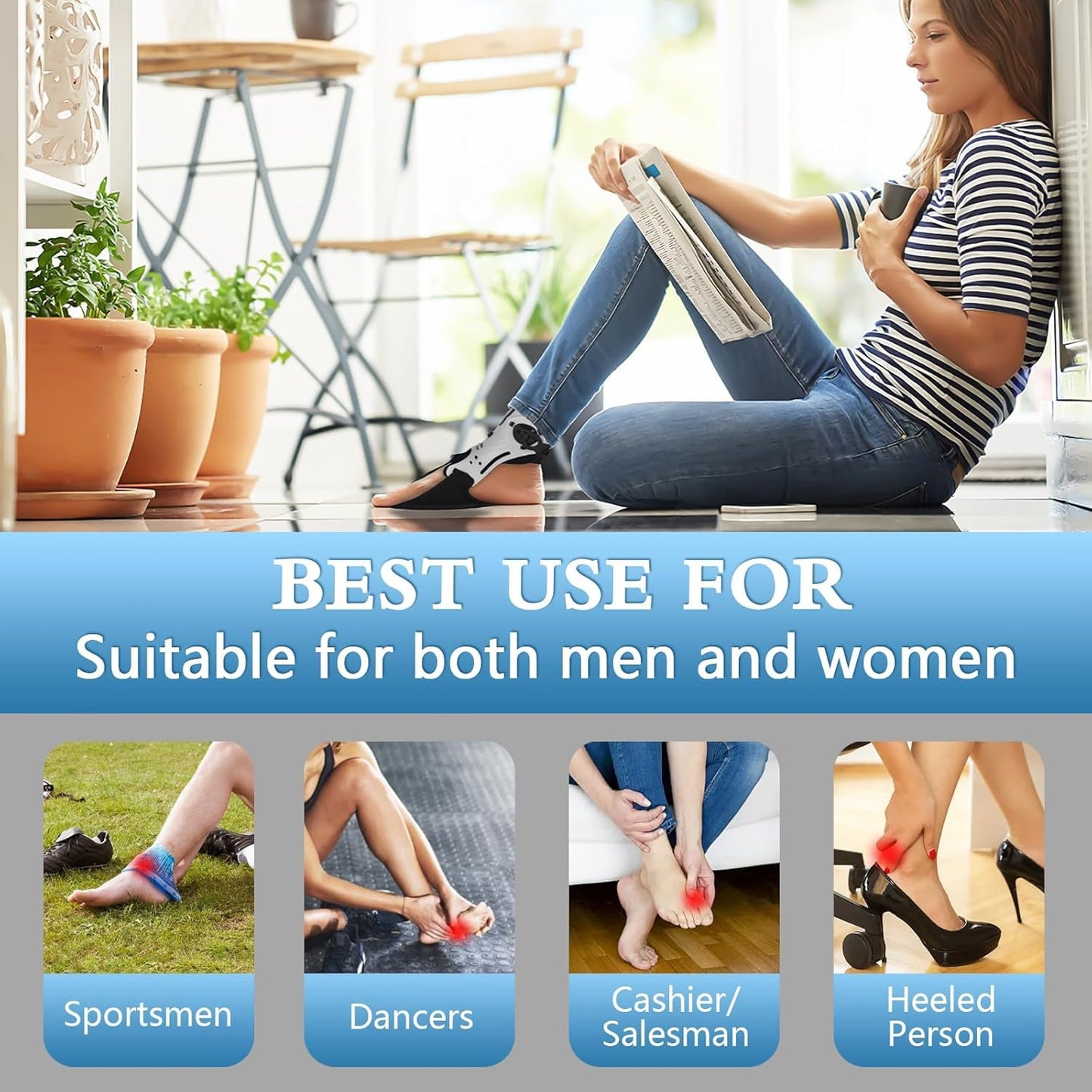 🔥HOT SALE 49% OFF 🔥 Drop Foot Brace Orthosis Foot Up Ankle Foot Orthosis Support with Inflatable Airbag for Sprains, Tendonitis, Sprained Ankle, Foot Training Equipment