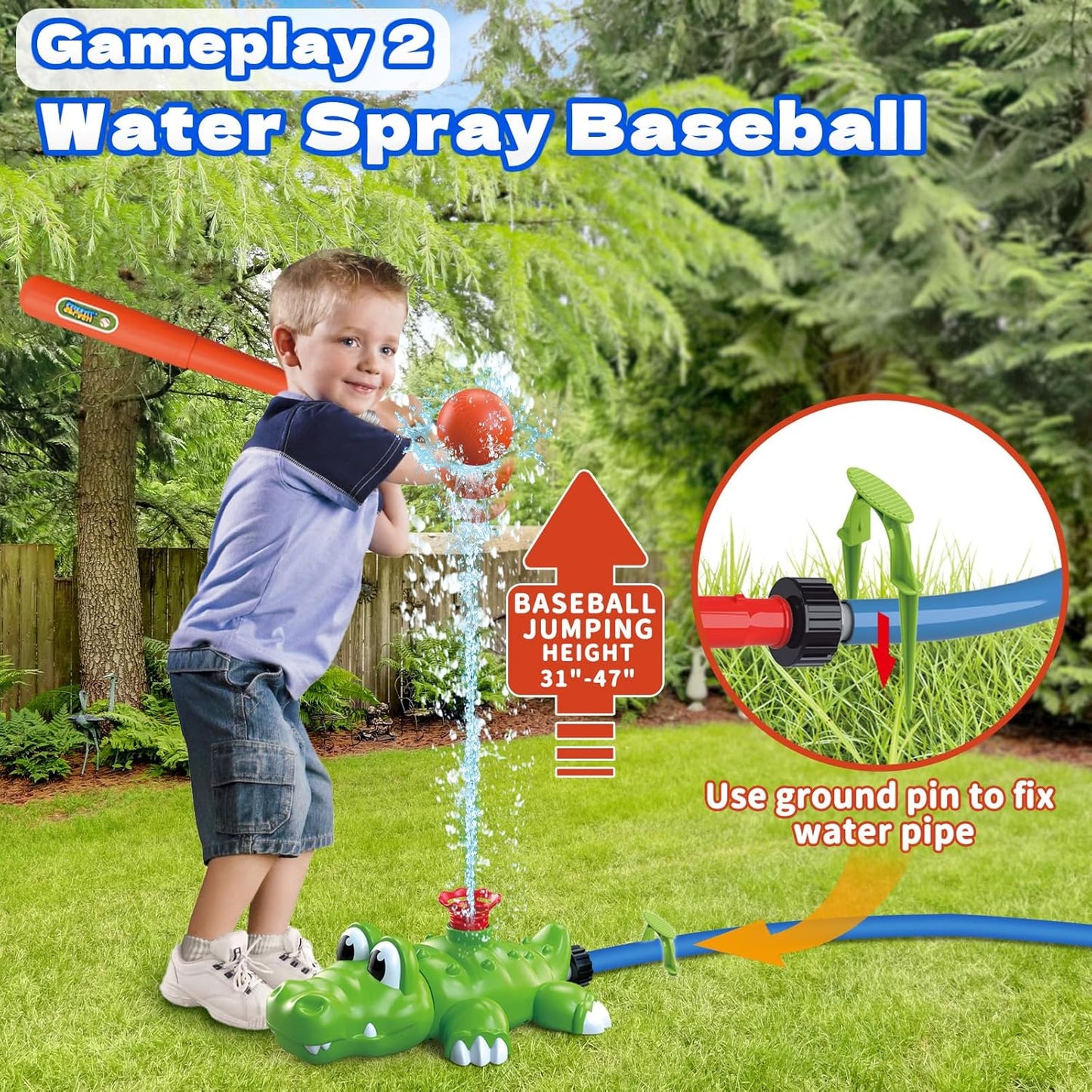🔥HOT SALE 49% OFF🔥4-in-1 children’s water play set, ideal for boys and girls aged 3–8 to play outdoors in the garden