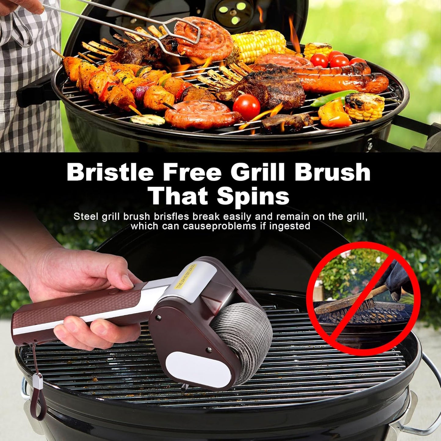 Electric Grill Cleaner Bristle Free – Cordless