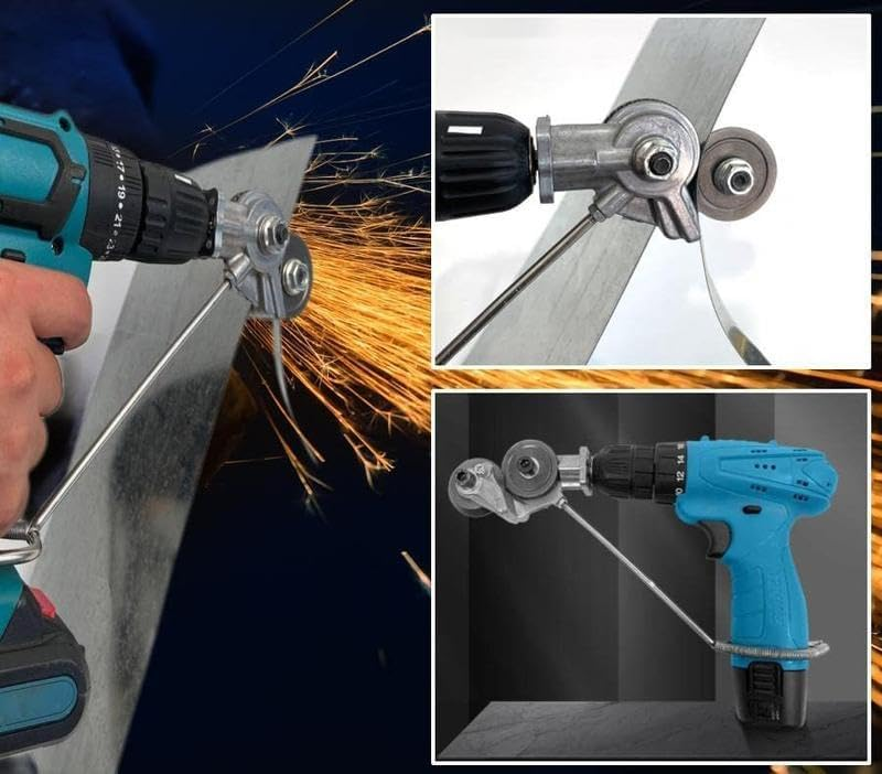 ⚙️Electric Drill Metal Cutter Attachment – Metal Gear, Precise, Lightweight, Safe
