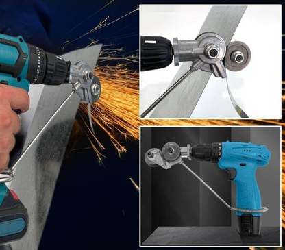 ⚙️Electric Drill Metal Cutter Attachment – Metal Gear, Precise, Lightweight, Safe