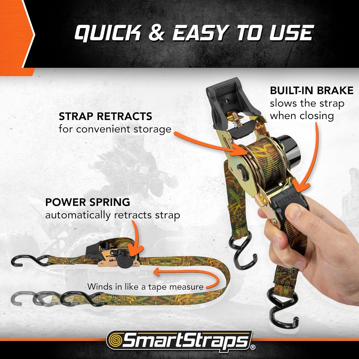 🎁 Limited Time – Upgraded 2025 Retractable Ratchet Strap (Perfect Gift for Men💙)