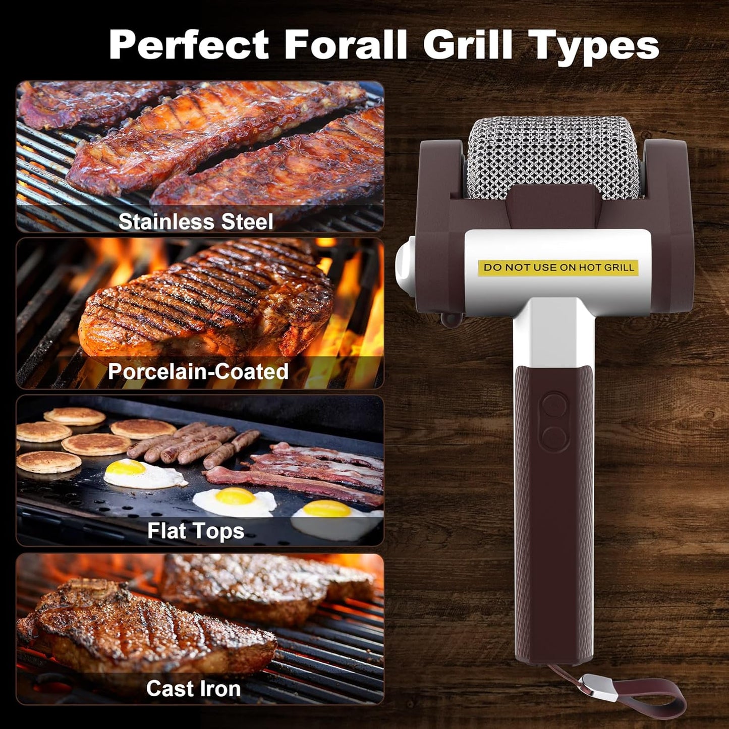 Electric Grill Cleaner Bristle Free – Cordless