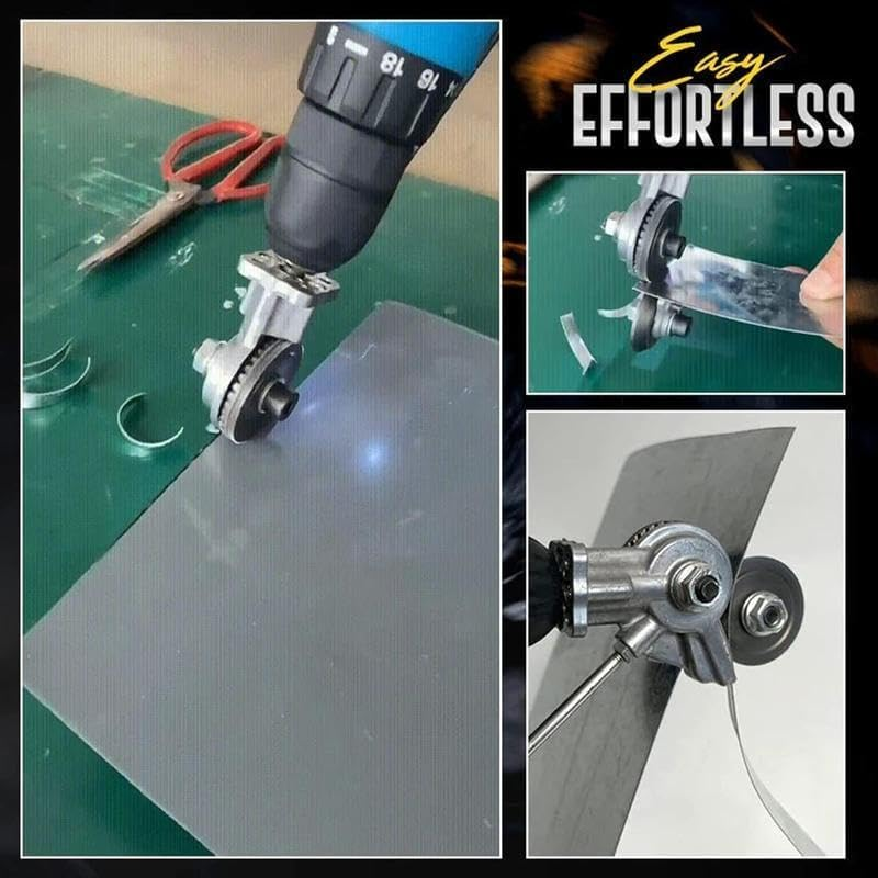 ⚙️Electric Drill Metal Cutter Attachment – Metal Gear, Precise, Lightweight, Safe