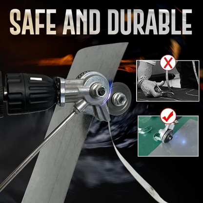⚙️Electric Drill Metal Cutter Attachment – Metal Gear, Precise, Lightweight, Safe