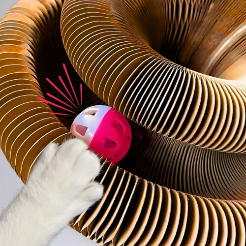 Cat Self-Play Foldable Mushroom Scratcher Tunnel Chaser Ball Toy