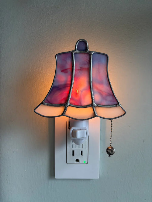 ✨ Vintage Stained Glass Plug-In Night Light