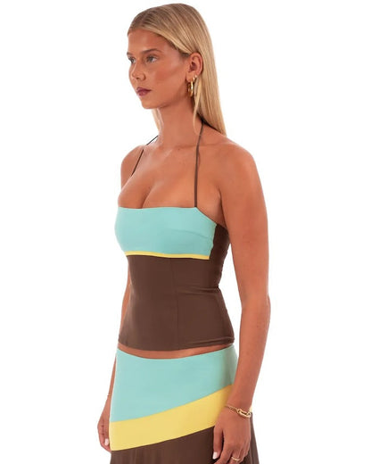 🔥HOT SALE 49% OFF 🔥 Iris Set | Mocha--Corset and midi skirt