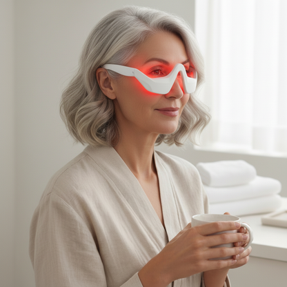 3-in-1 Red Light Eye Massager to Erase Dark Circles, Smooth Wrinkles & Awaken Tired Eyes