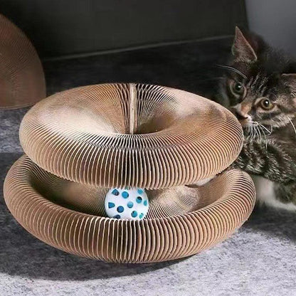 Cat Self-Play Foldable Mushroom Scratcher Tunnel Chaser Ball Toy