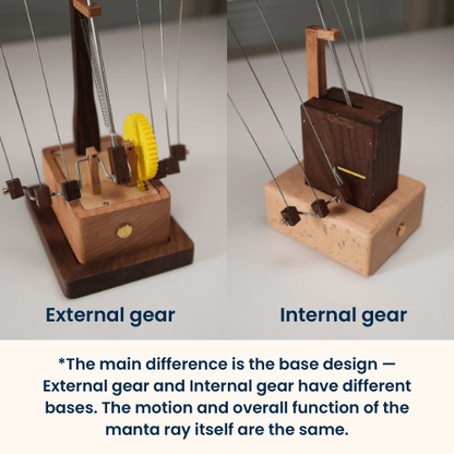 💥Black Friday Sale: Up to 49% Off 🔥Handcrafted Wooden Manta Ray Automaton