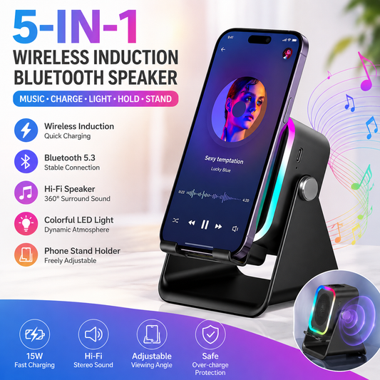 🔥HOT SALE 49% OFF 🔥 5-in-1 Wireless Induction Speaker