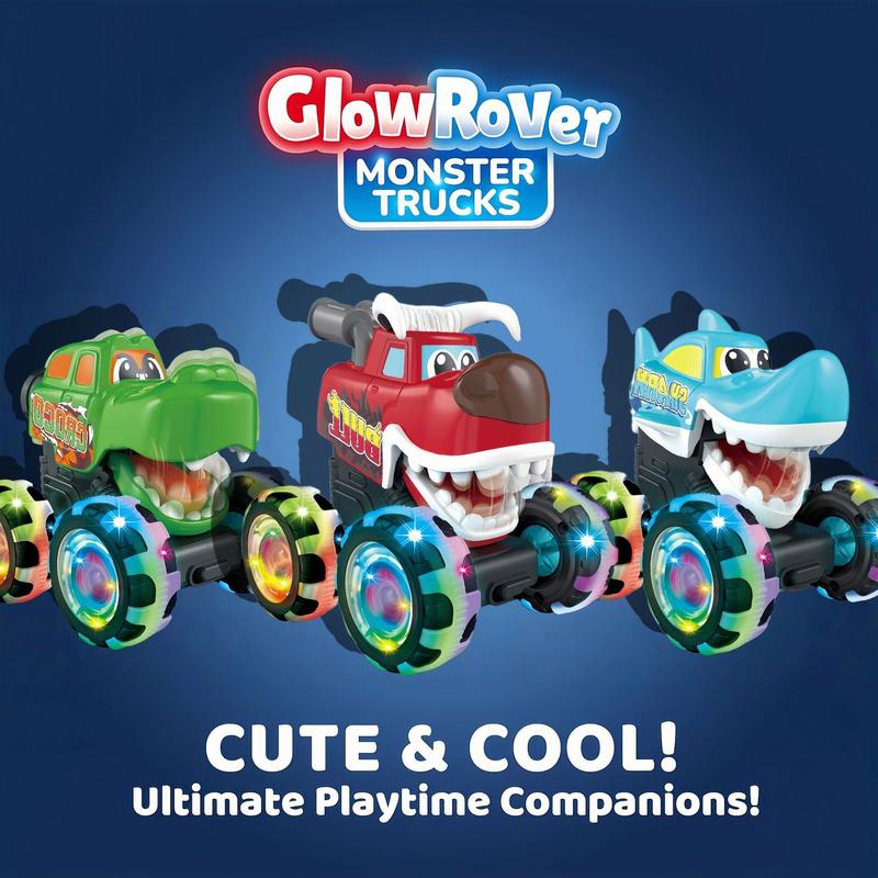 Toys for Kids Monster Truck Toy, Motion Activated Light-Up Cars, Press & Go Cars for Boys Girls, Christmas Gifts for Kids Baby Toy Present