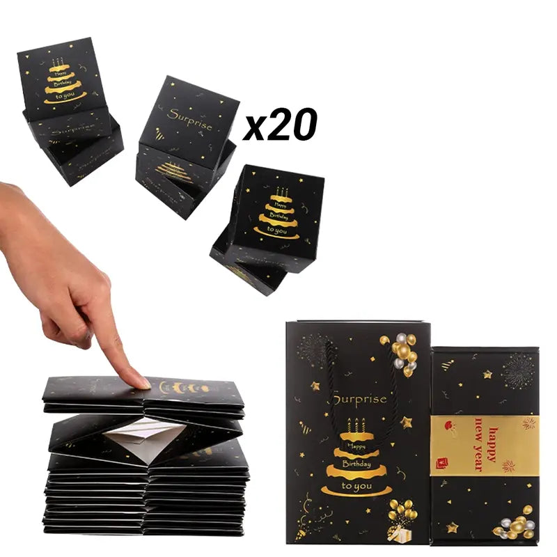 Birthday Surprise Money Explosion Box, Folding Pop up Money Gift Box
