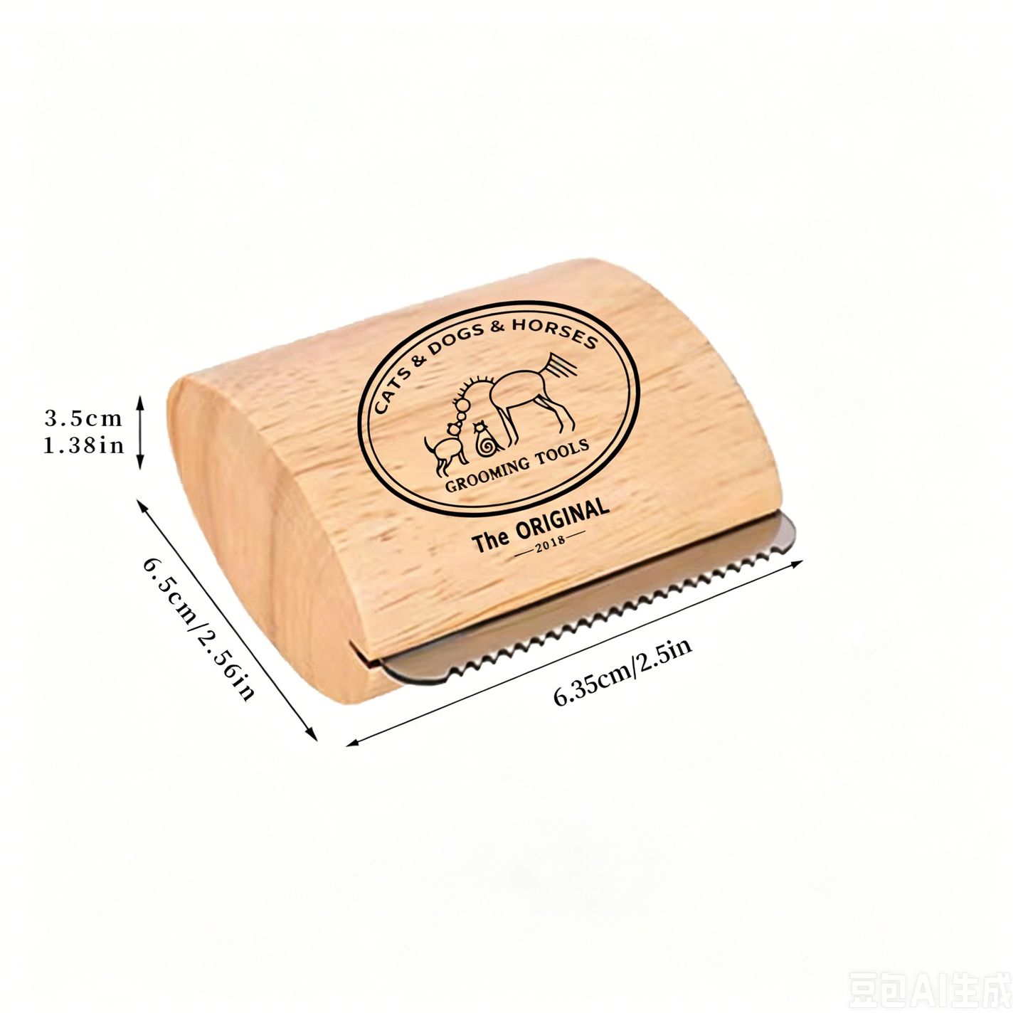 Original Deshedding Grooming Tool for Dogs, Cats & Horses  - Painlessly Remove 95% of Loose, USA Made