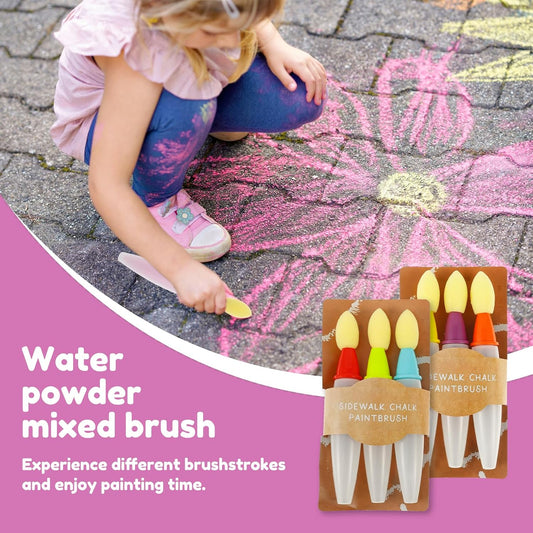 🌈Sidewalk Chalk Paint Brush Set – Just Add Water & Create Instantly!